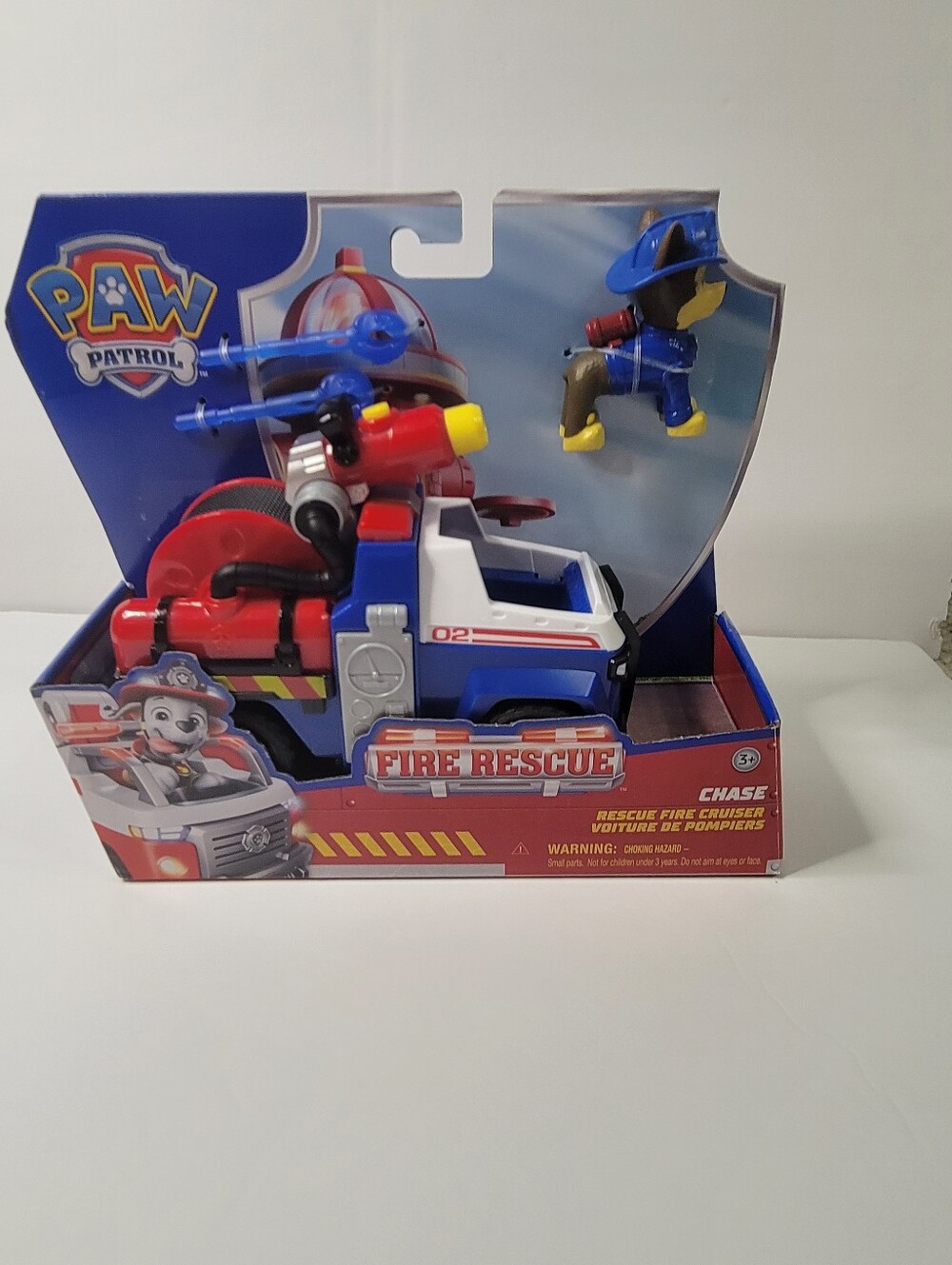 Paw Patrol Chase Fire Rescue Vehicle - Blue, Red, White & Yellow